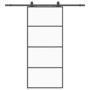 Voir la diapositive 2 : VIDAXL Porte coulissante kit de quincaillerie noir 90x205 cm verre ESG