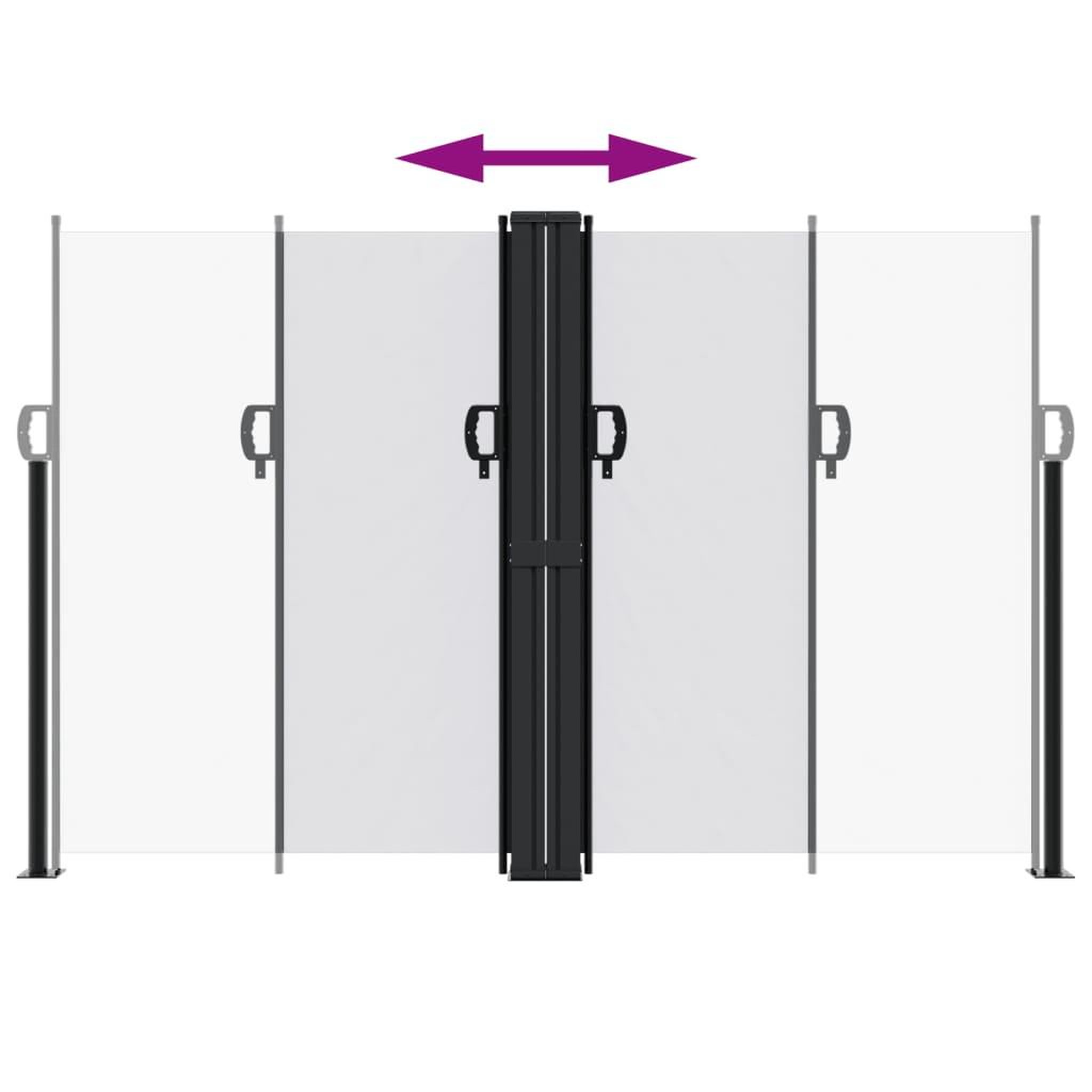 Voir la diapositive 5 : VIDAXL Auvent lateral retractable blanc 160x1200 cm