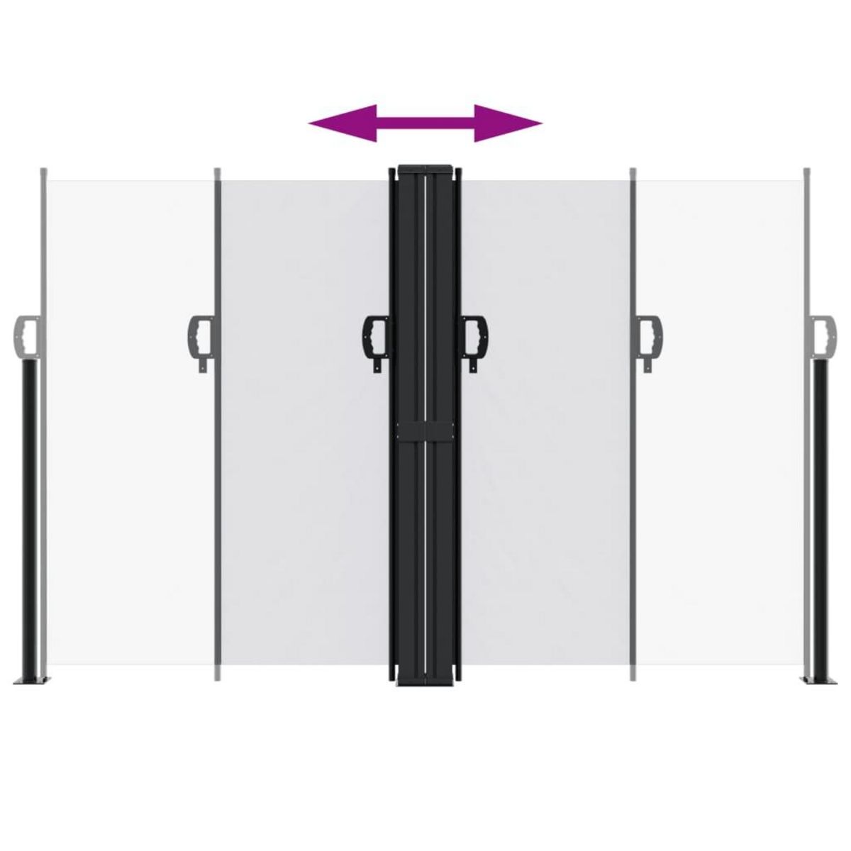 VIDAXL Auvent lateral retractable blanc 160x1200 cm