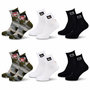 Voir la diapositive 1 : QUIKSILVER Quiksilver Pack de Chaussettes Homme QUARTER– Lot 6 Paires Sport