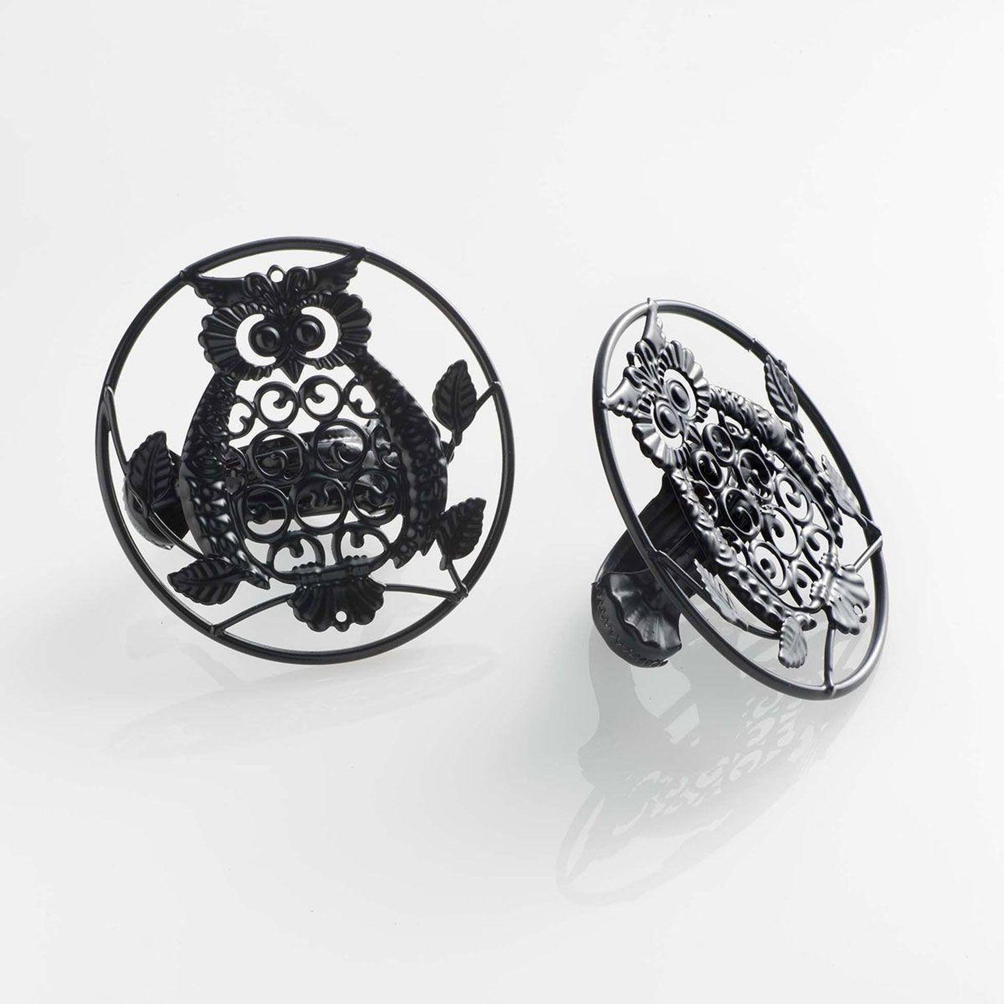 Voir la diapositive 2 : Douceur d'Intérieur Lot de 2 embrasses de rideau  gufo  8cm noir
