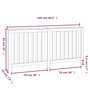 Voir la diapositive 6 : VIDAXL Cache-radiateur Blanc 169x19x84 cm Bois massif de pin