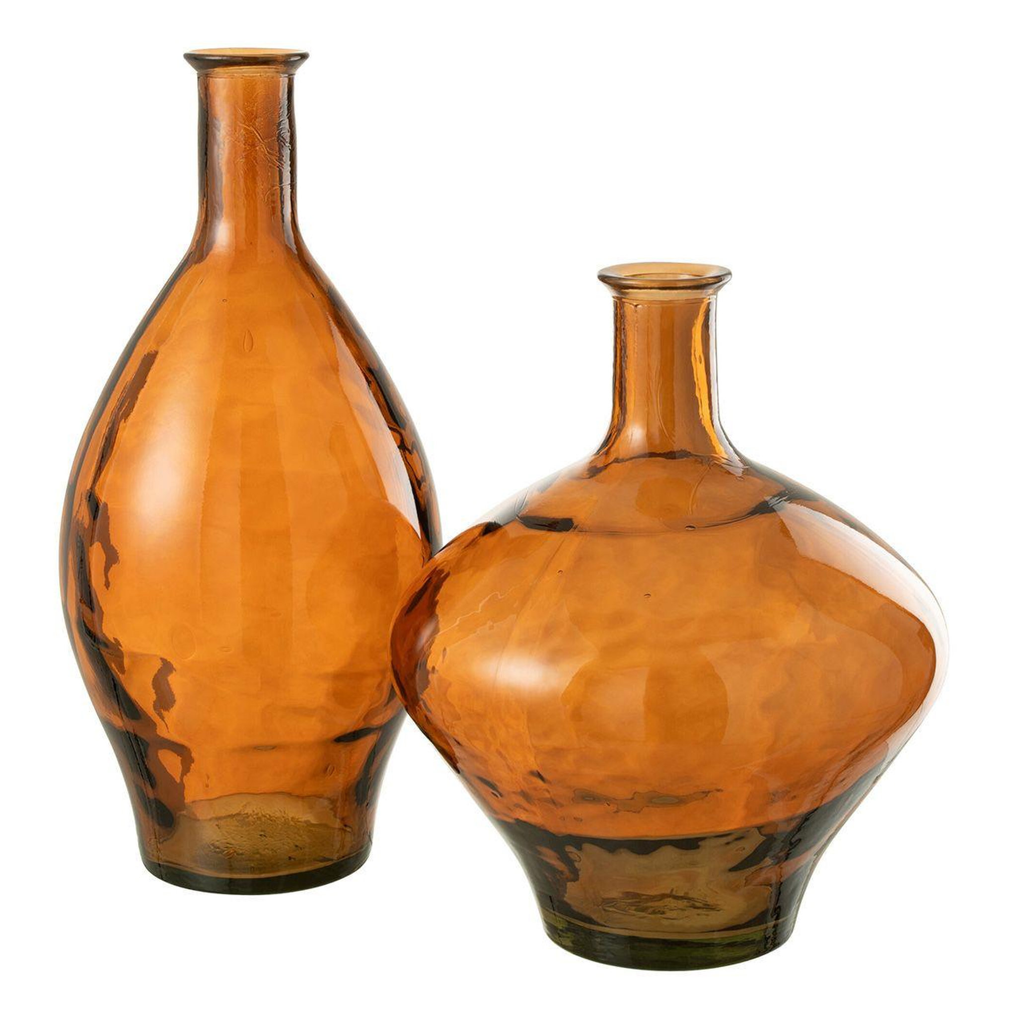 Voir la diapositive 2 : J-LINE Vase design en verre  cherry  60cm marron