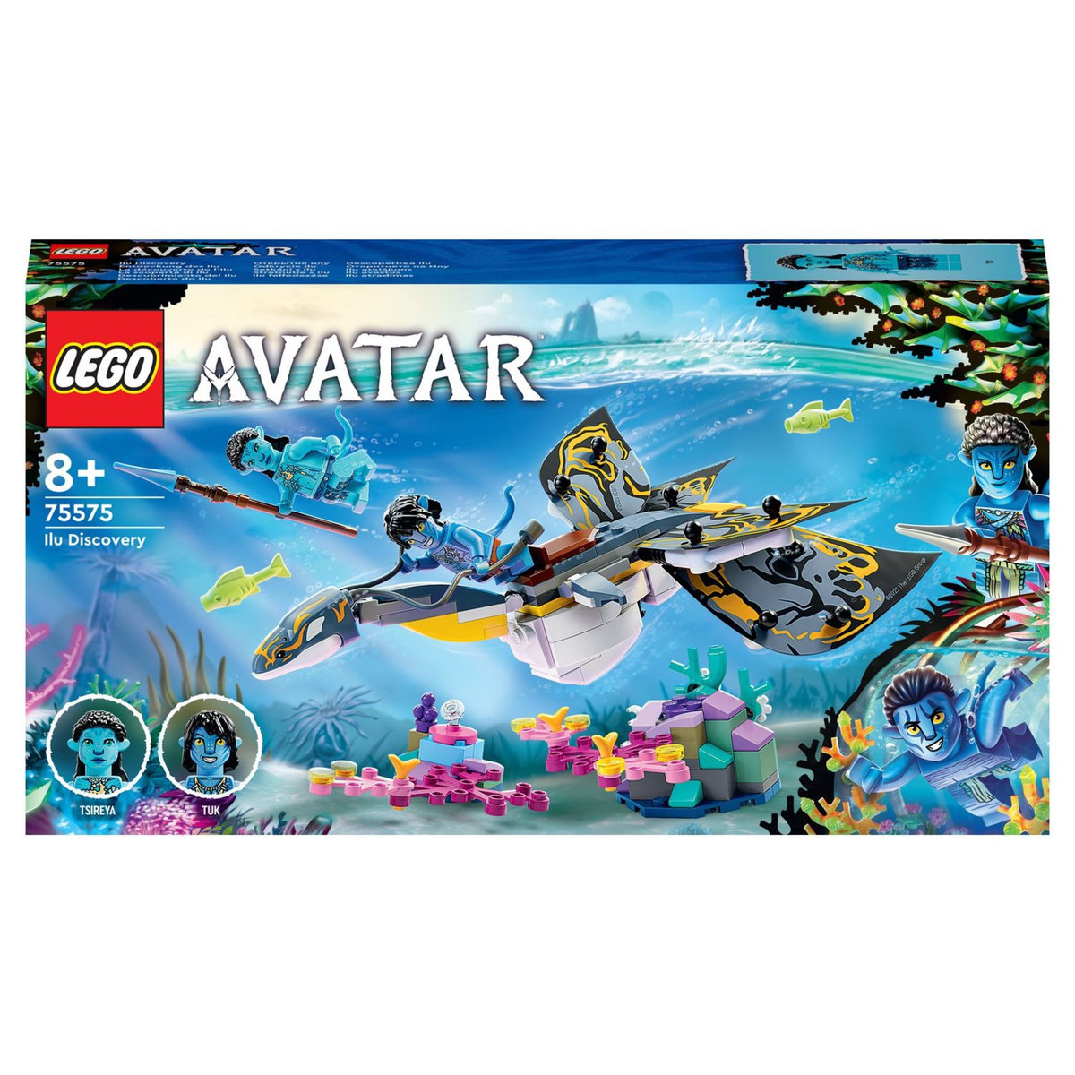 LEGO Avartar 75575 La découverte du l'Ilu, Jouet de Construction, La Voie de l'Eau, Figurine de Créature Sous-Marine
