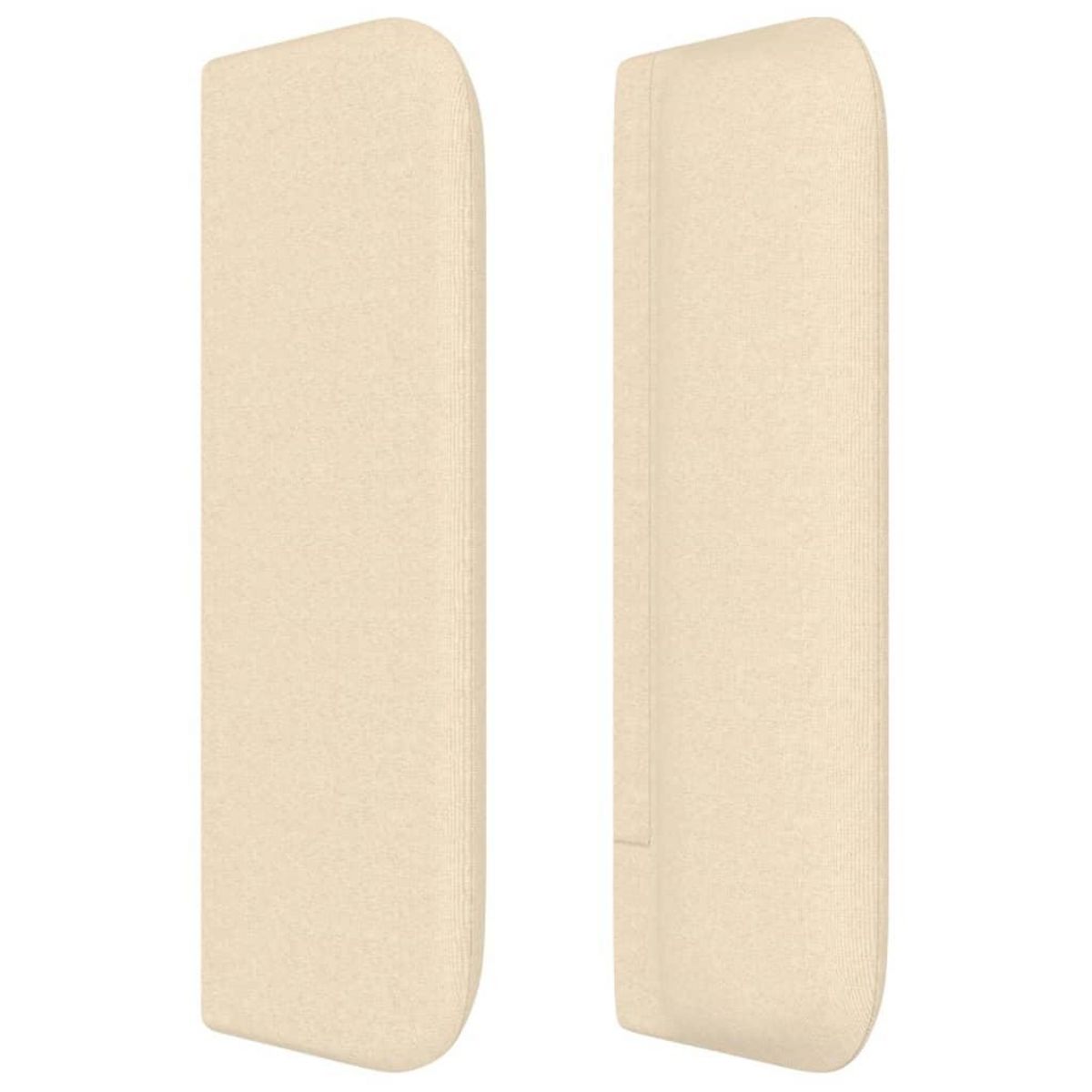 VIDAXL Tete de lit avec oreilles Creme 183x16x78/88 cm Tissu