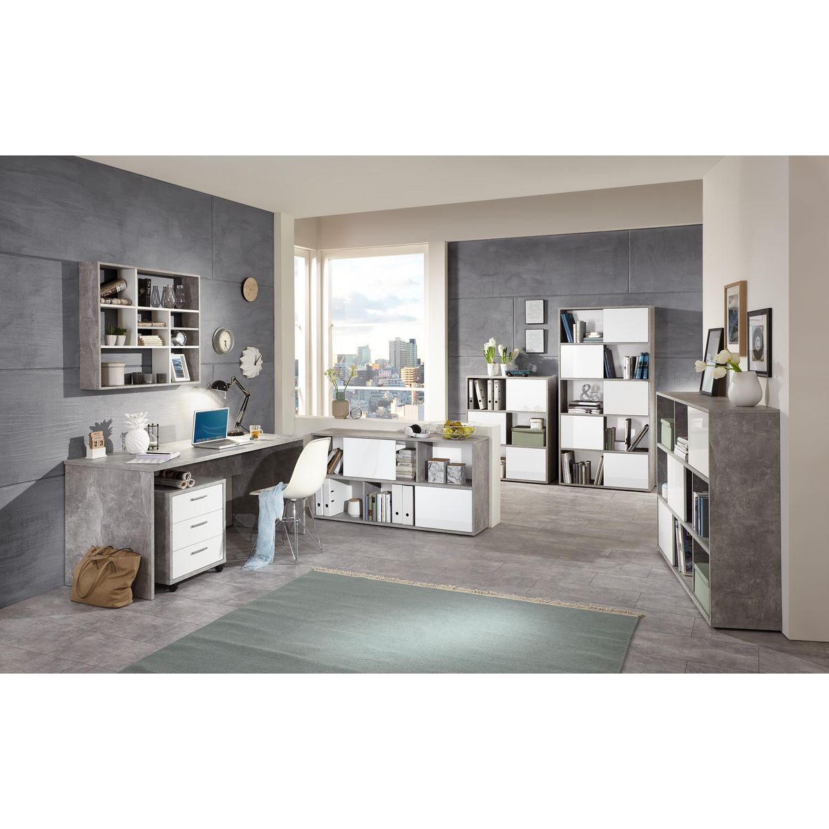 Étagère murale MIKE, L90xH78xP16cm