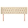 Voir la diapositive 3 : VIDAXL Tete de lit avec oreilles Creme 163x16x78/88 cm Tissu