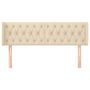 Voir la diapositive 3 : VIDAXL Tete de lit avec oreilles Creme 163x16x78/88 cm Tissu