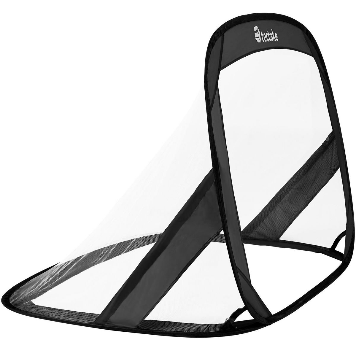 tectake Lot de 2 buts de football auto-déployants noir