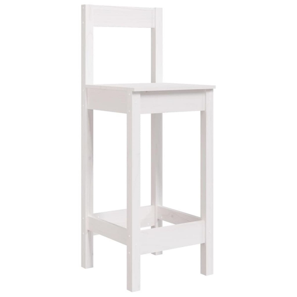 VIDAXL Chaises de bar lot de 2 blanc 40x41,5x112 cm bois de pin solide