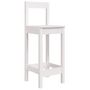 Voir la diapositive 3 : VIDAXL Chaises de bar lot de 2 blanc 40x41,5x112 cm bois de pin solide