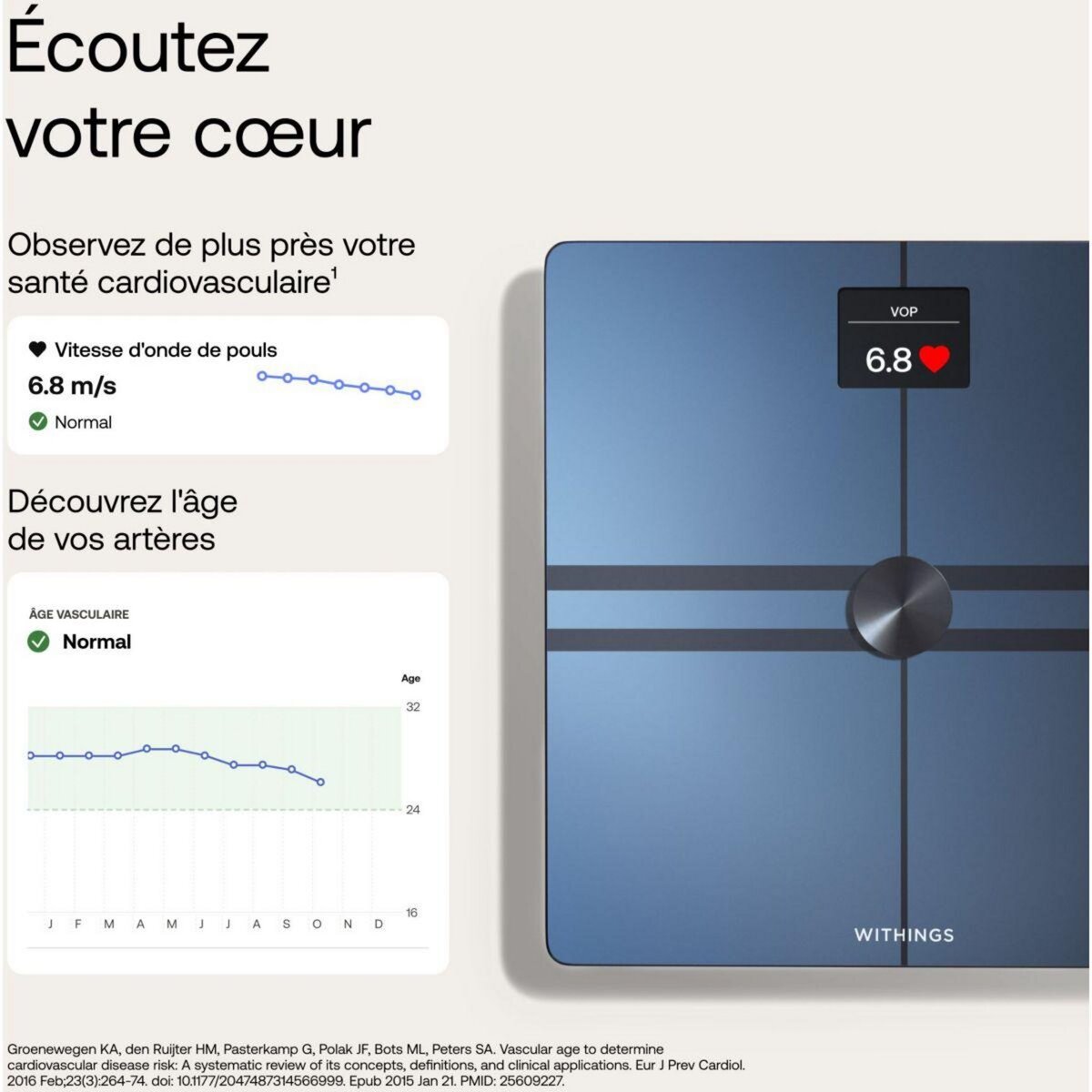 WITHINGS Pèse personne connecté Body Comp Noir