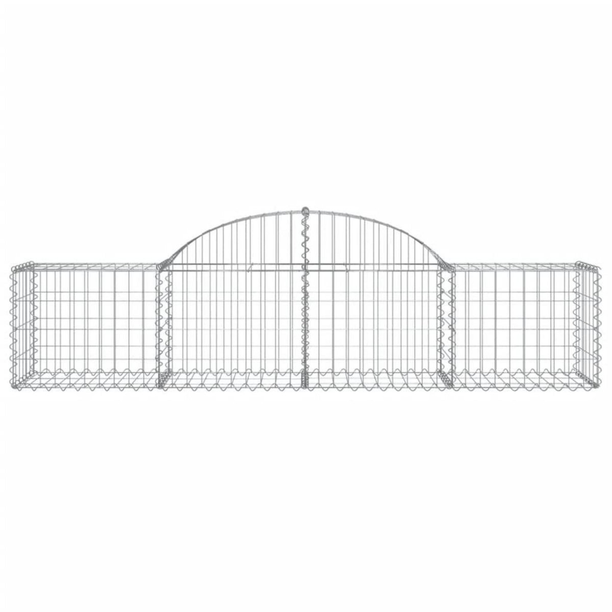 VIDAXL Paniers a gabions arques 7 pcs 200x50x40/60 cm fer galvanise