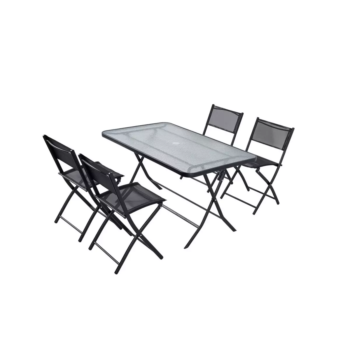 CONCEPT USINE Table de jardin et 4 chaises MAHON