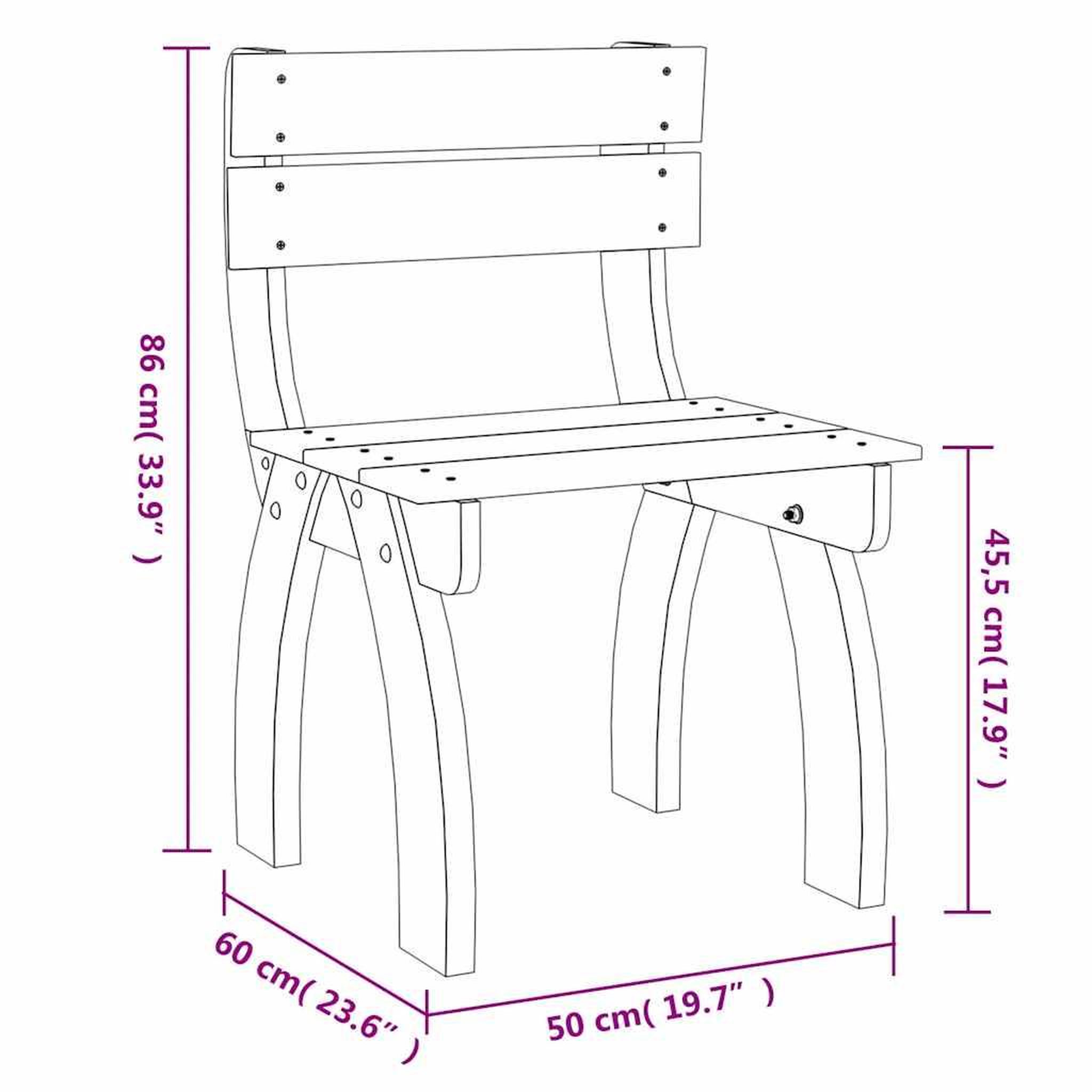 Voir la diapositive 5 : VIDAXL Chaise de jardin bois de pin impregne