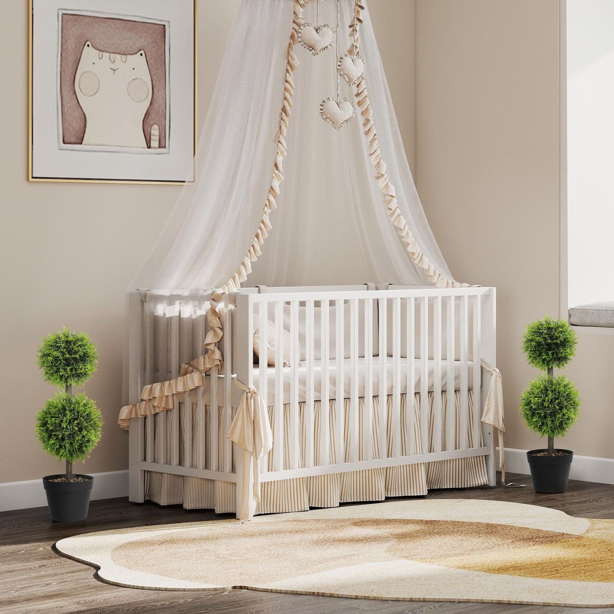 HOMCOM Lot de 2 cyprès artificiels topiaires en forme de boules x 2 H.60cm avec pots