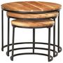Voir la diapositive 2 : VIDAXL Tables gigognes 3 pcs Bois d'acacia massif