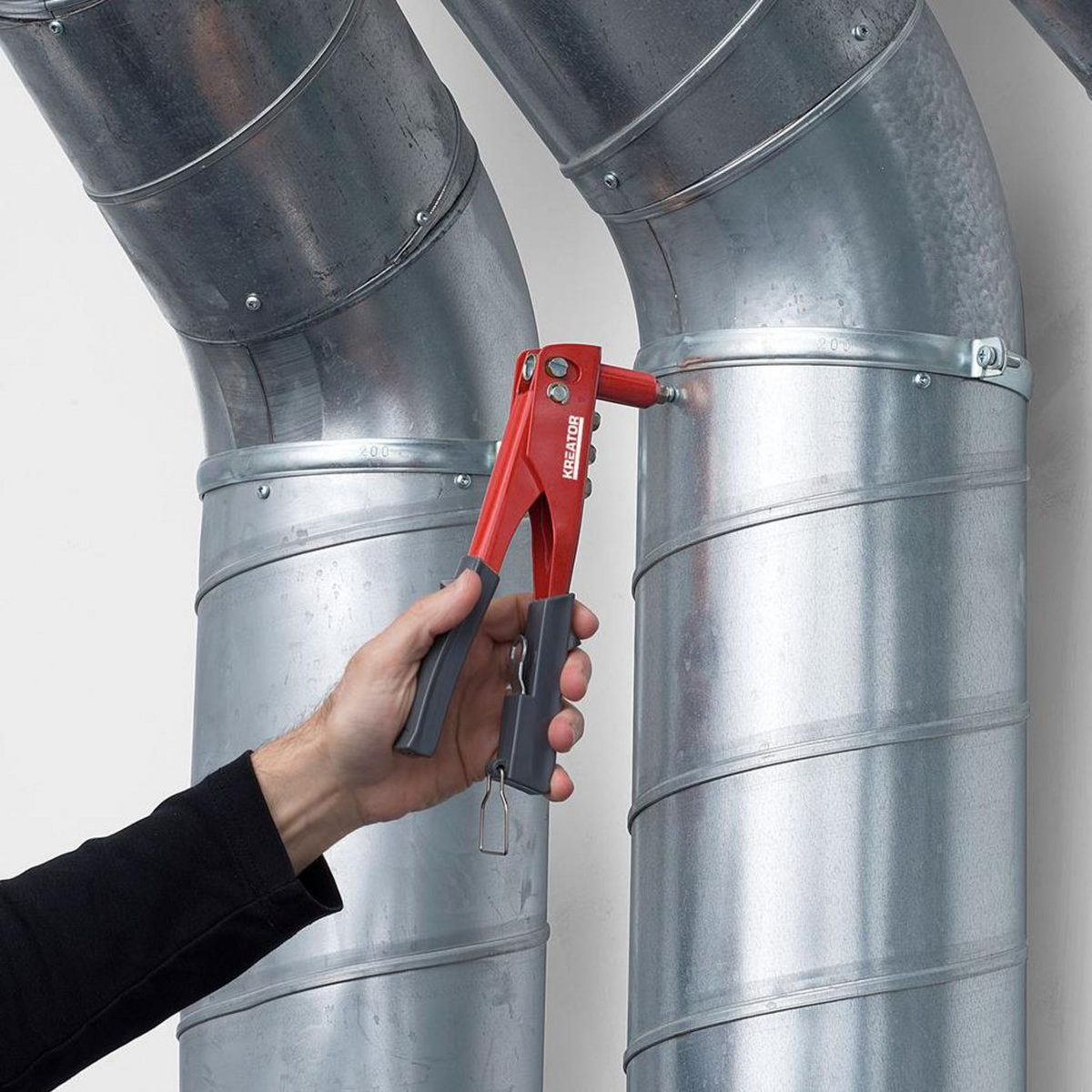 KREATOR Pince à riveter et assortiment 60 rivets Kreator