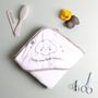 Voir la diapositive 2 : Paris Prix Cape de Bain Bébé  Attache Cou  70x70cm Blanc