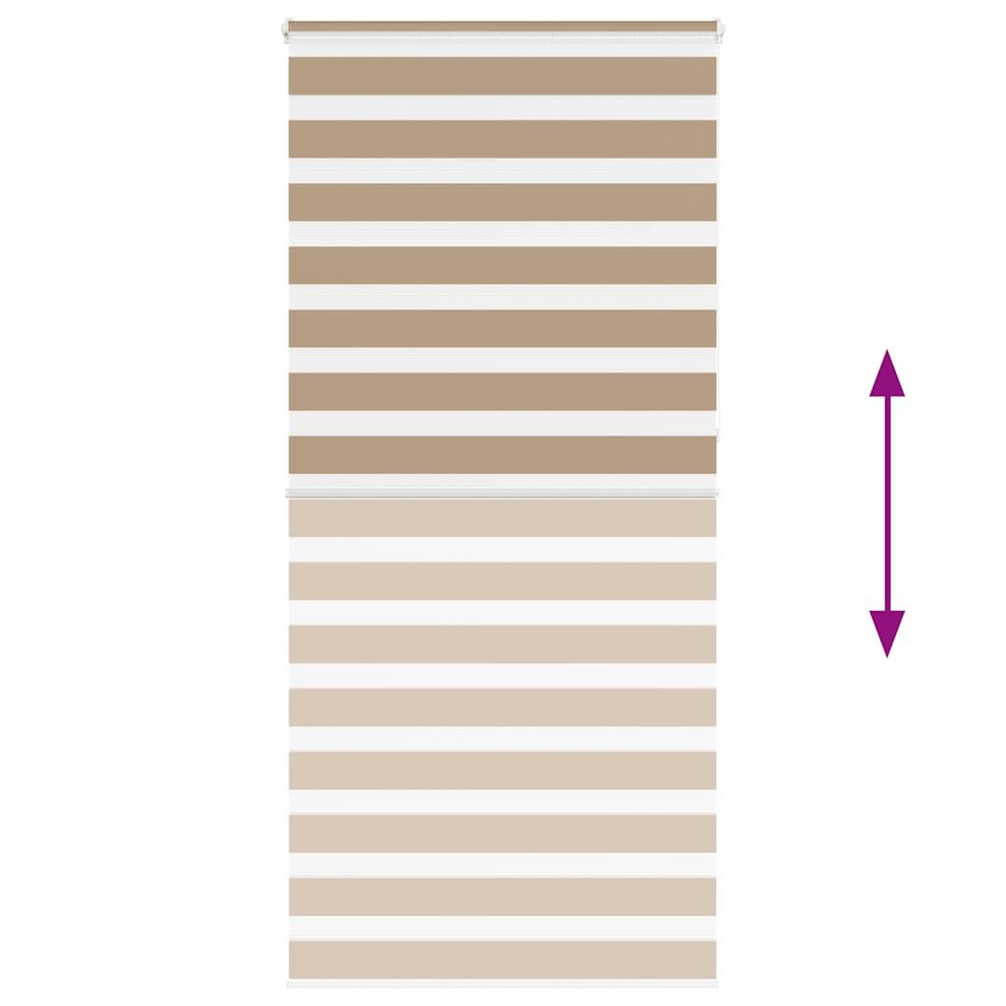Voir la diapositive 5 : VIDAXL Store zebre marron sable largeur du tissu 110,9 cm polyester