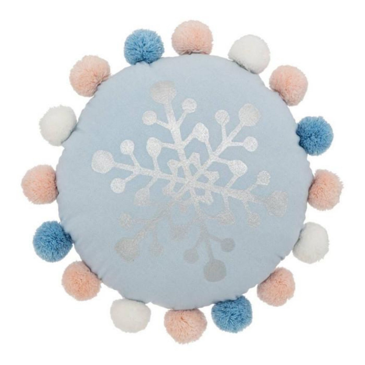 Atmosphera Kids Coussin Déco Enfant  Hiver  33cm Bleu