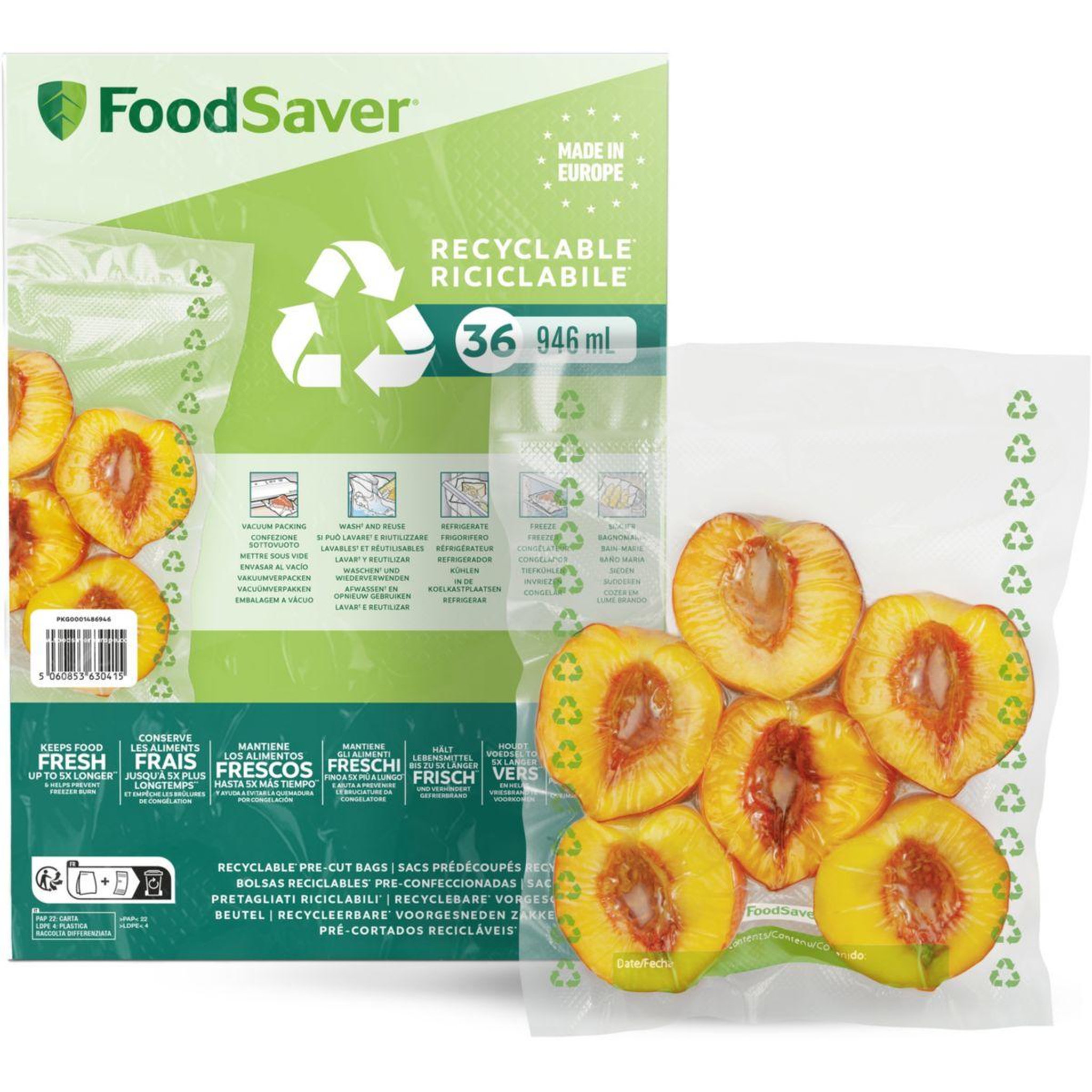 FOODSAVER Sac sous vide fsbe4802x01 35 sacs 0.94l