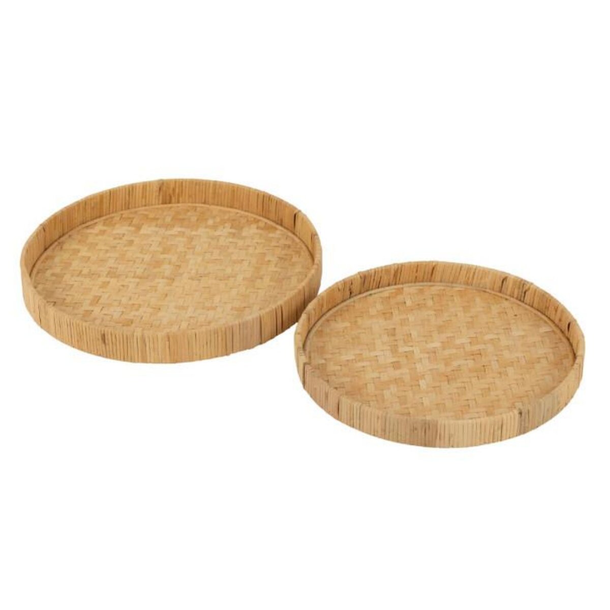 Paris Prix Lot de 2 Plateaux en Bambou  Refugio  45cm Naturel