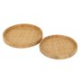 Voir la diapositive 1 : Paris Prix Lot de 2 Plateaux en Bambou  Refugio  45cm Naturel