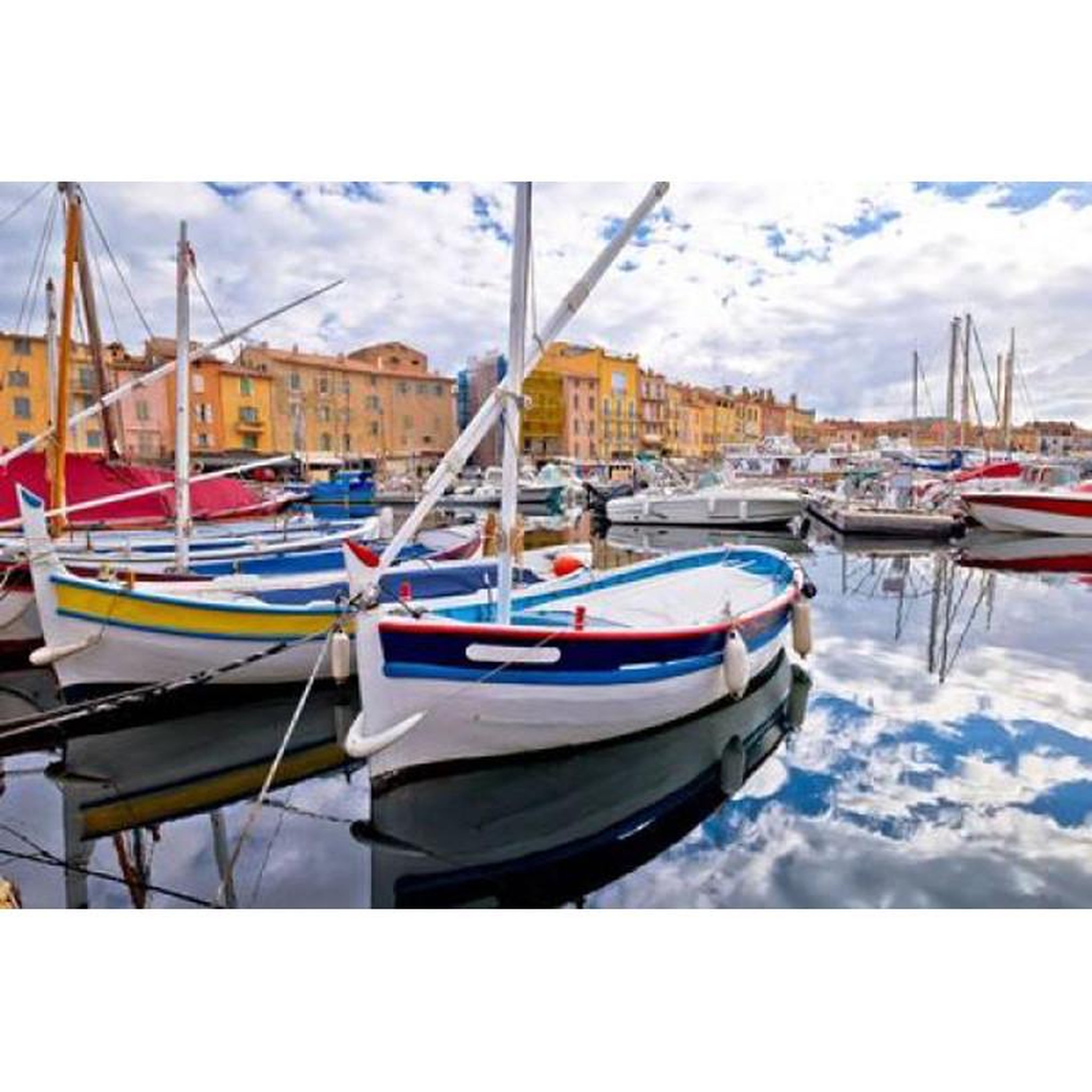 Voir la diapositive 2 : ALIZE Puzzle 500 pièces – Port de Saint-Tropez – Paysage de la Côte d’Azur – Vue méditerranéenne – Adulte – Alizé