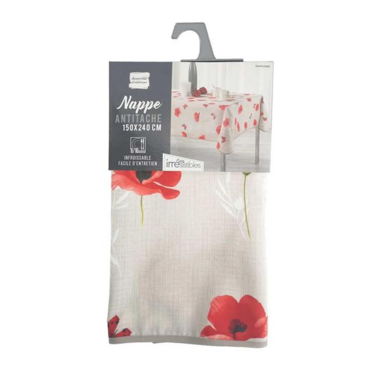 Paris Prix Nappe Antitache  Sweet Poppy  150x240cm Multicolore