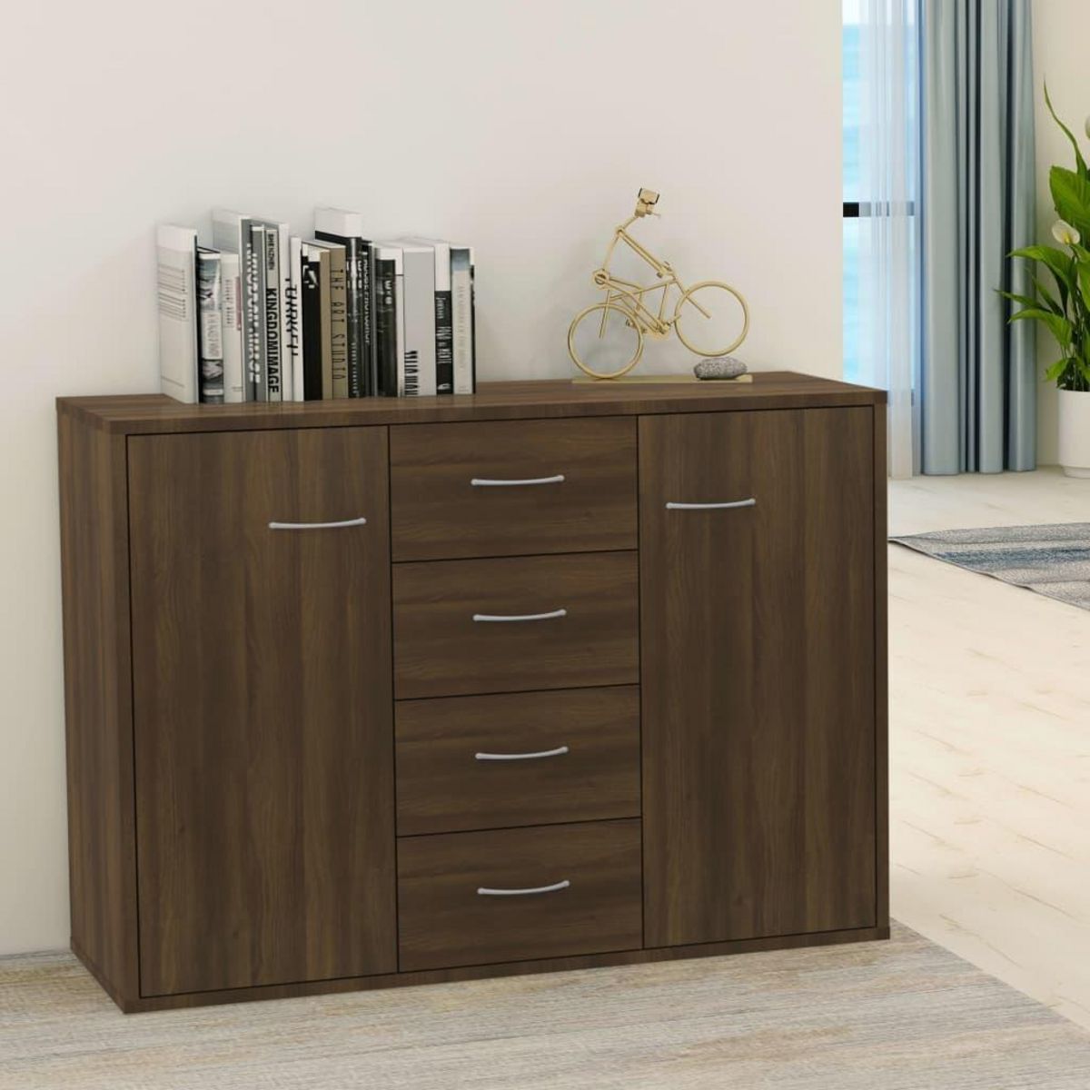 VIDAXL Buffet Chene marron 88x30x65 cm Bois d'ingenierie