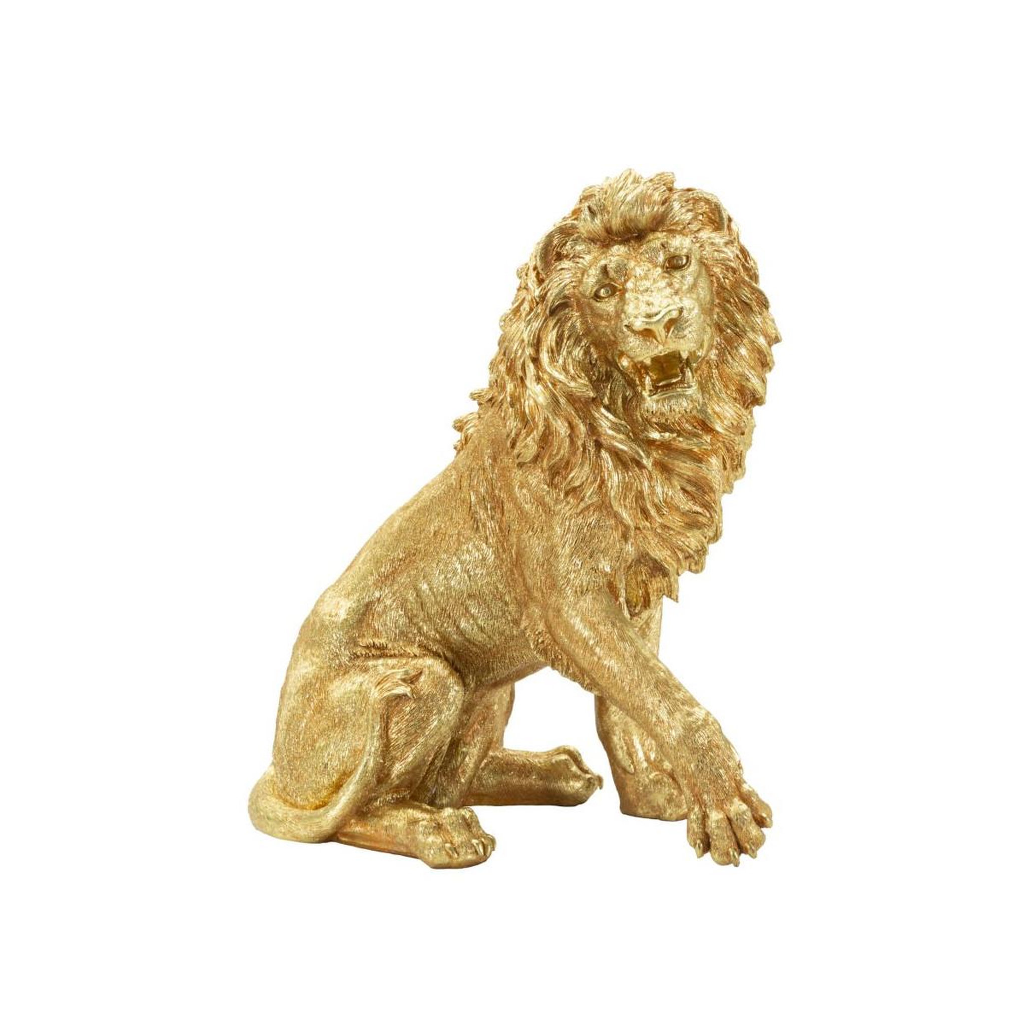 Paris Prix Statue lion assis  shant  55cm or