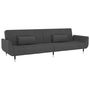 Voir la diapositive 2 : VIDAXL Canape-lit a 2 places avec deux oreillers Gris fonce Velours