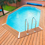 Voir la diapositive 1 : Ubbink Piscine bois Azura 4,90 x 3,55 x 1,30 m - Liner beige - Ubbink