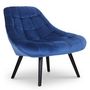 Voir la diapositive 3 : Paris Prix Lot de 2 Fauteuils en Velours  Johan  102cm Bleu