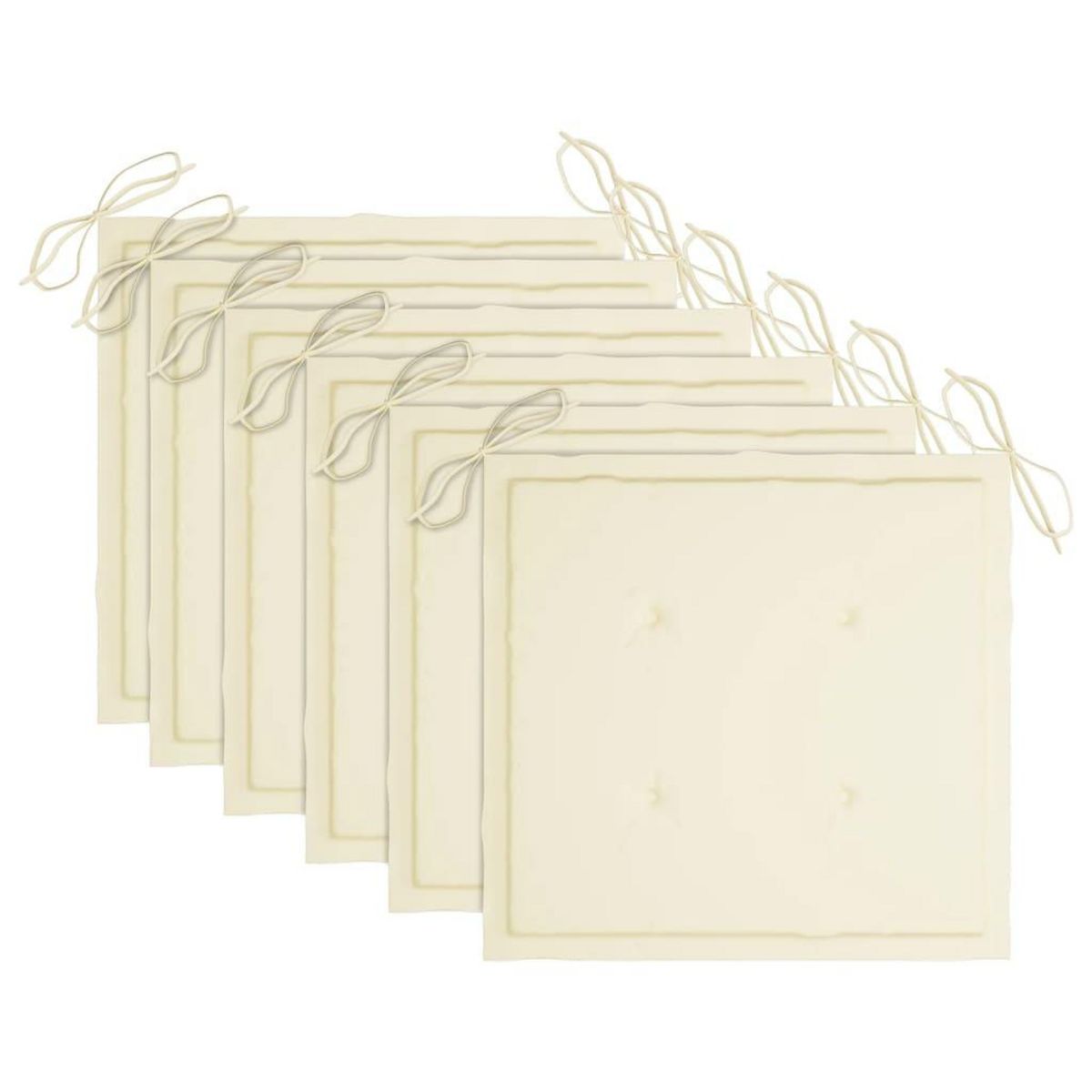 VIDAXL Chaises a manger d'exterieur lot de 6 et coussins Acacia massif