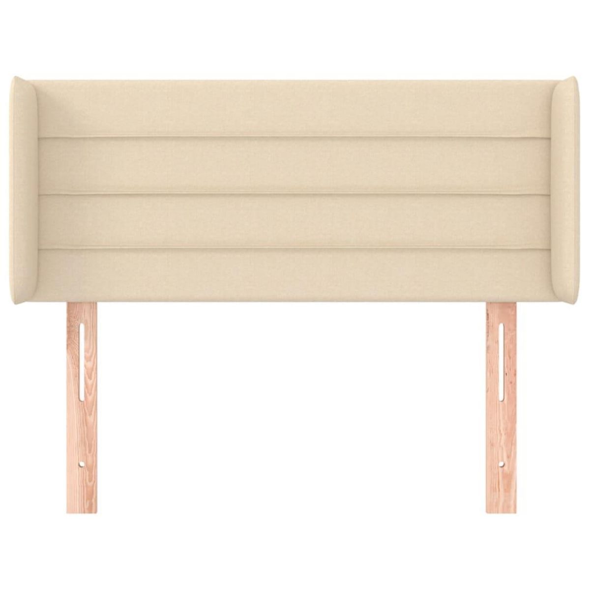 VIDAXL Tete de lit avec oreilles Creme 93x16x78/88 cm Tissu