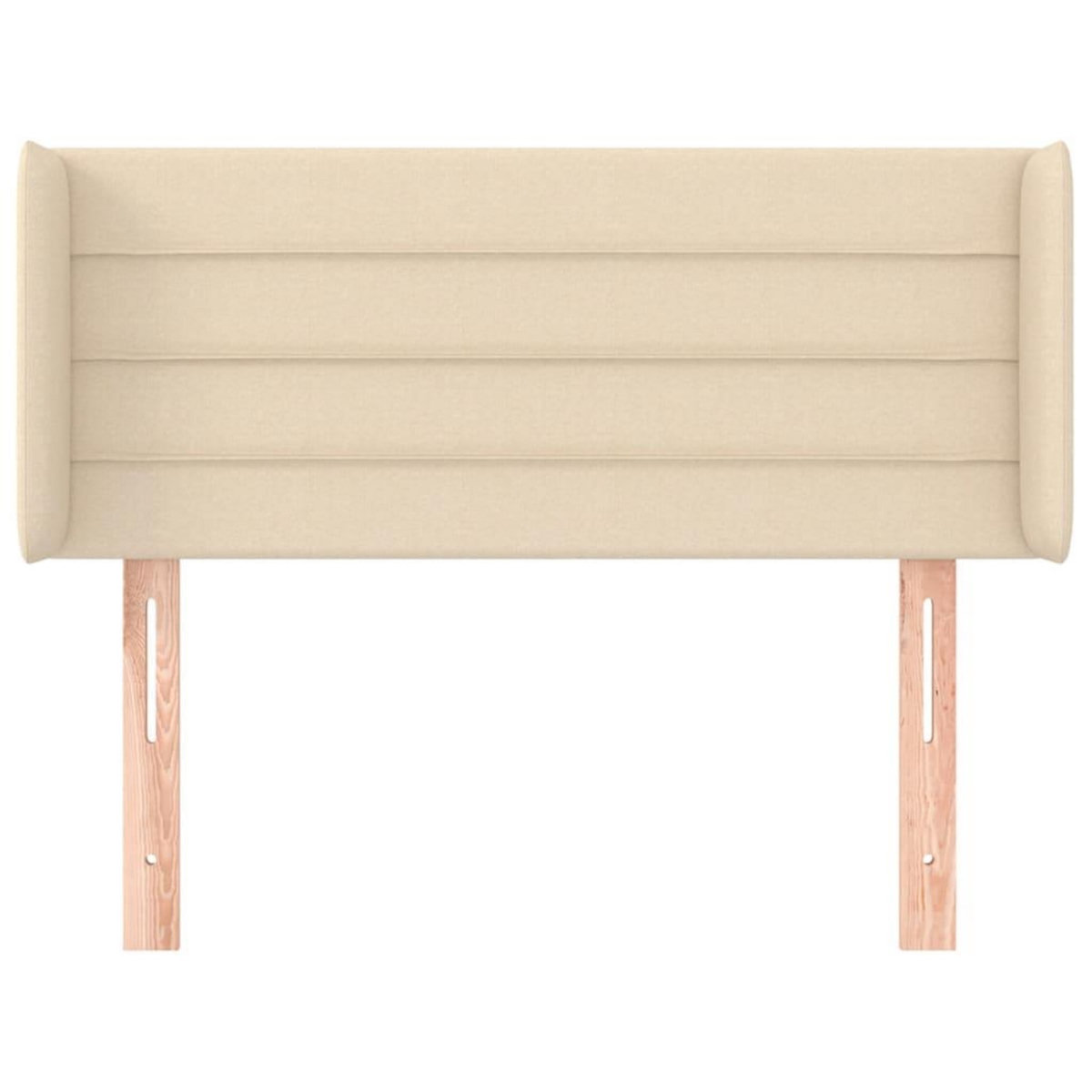 VIDAXL Tete de lit avec oreilles Creme 93x16x78/88 cm Tissu