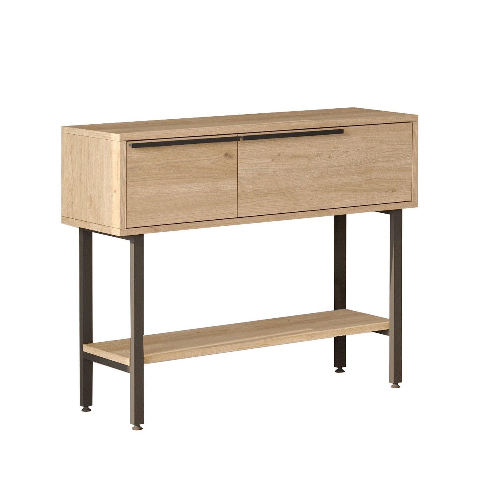 Habitat et Jardin Console avec miroir en bois  calvin  - 100 x 30 x 76 cm - marron