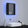 Voir la diapositive 3 : VIDAXL Armoire a miroir de salle de bain LED Noir 40x12x45cm Acrylique
