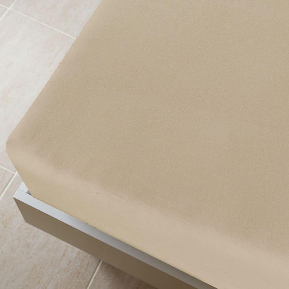 VIDAXL Draps-housses Jersey 2 pcs Taupe 100x200 cm Coton
