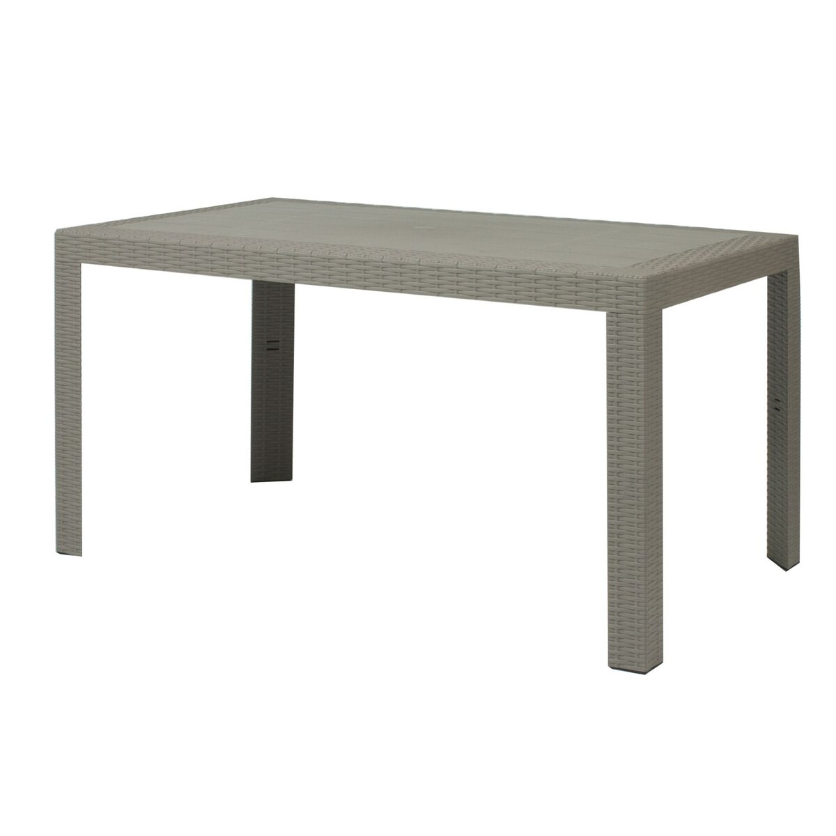 ARETA Table de jardin - 4/6 places - Résine - Taupe - URANO