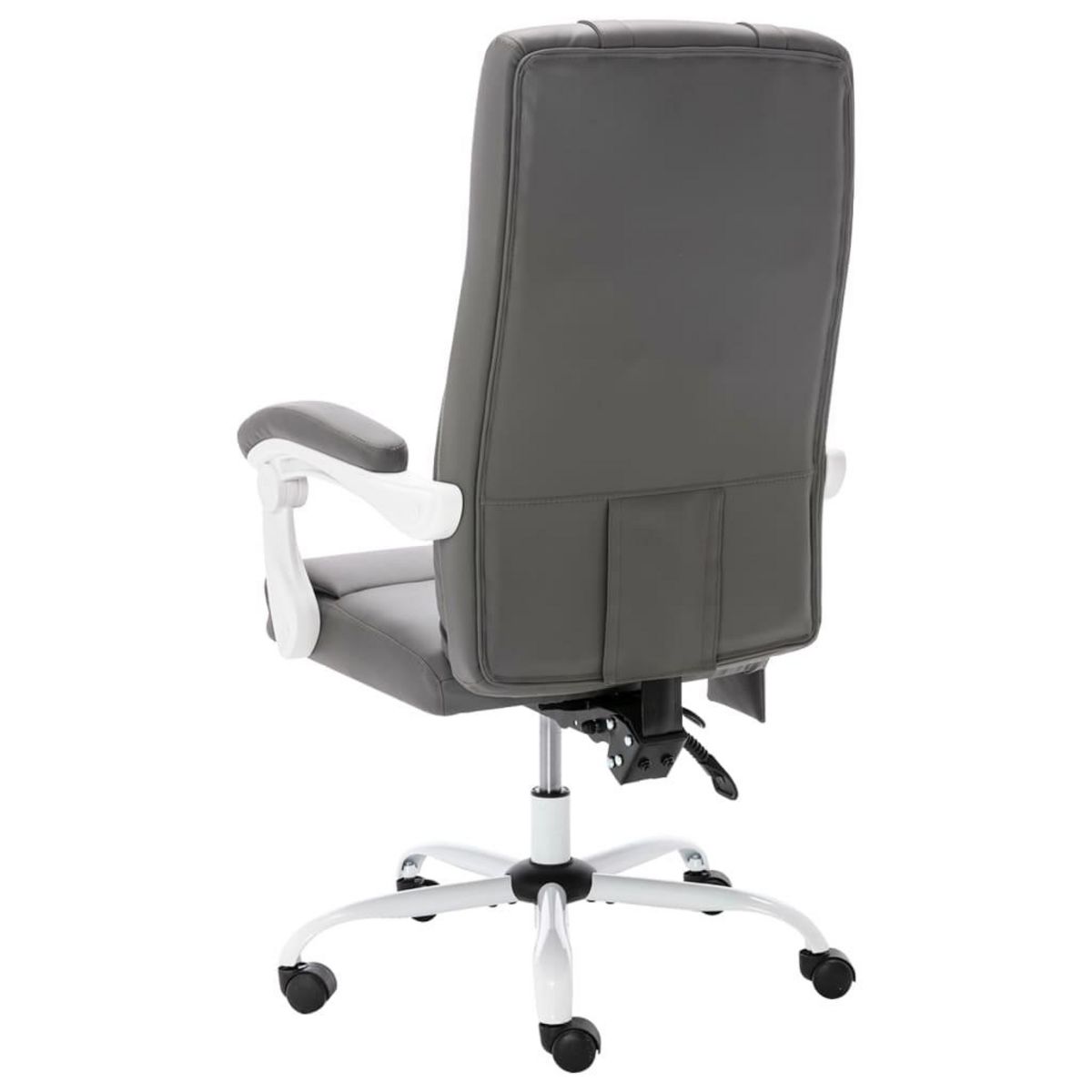 VIDAXL Chaise de bureau de massage Gris Similicuir