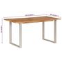 Voir la diapositive 6 : VIDAXL Table de salle a manger 154x80x76 cm Bois d'acacia solide