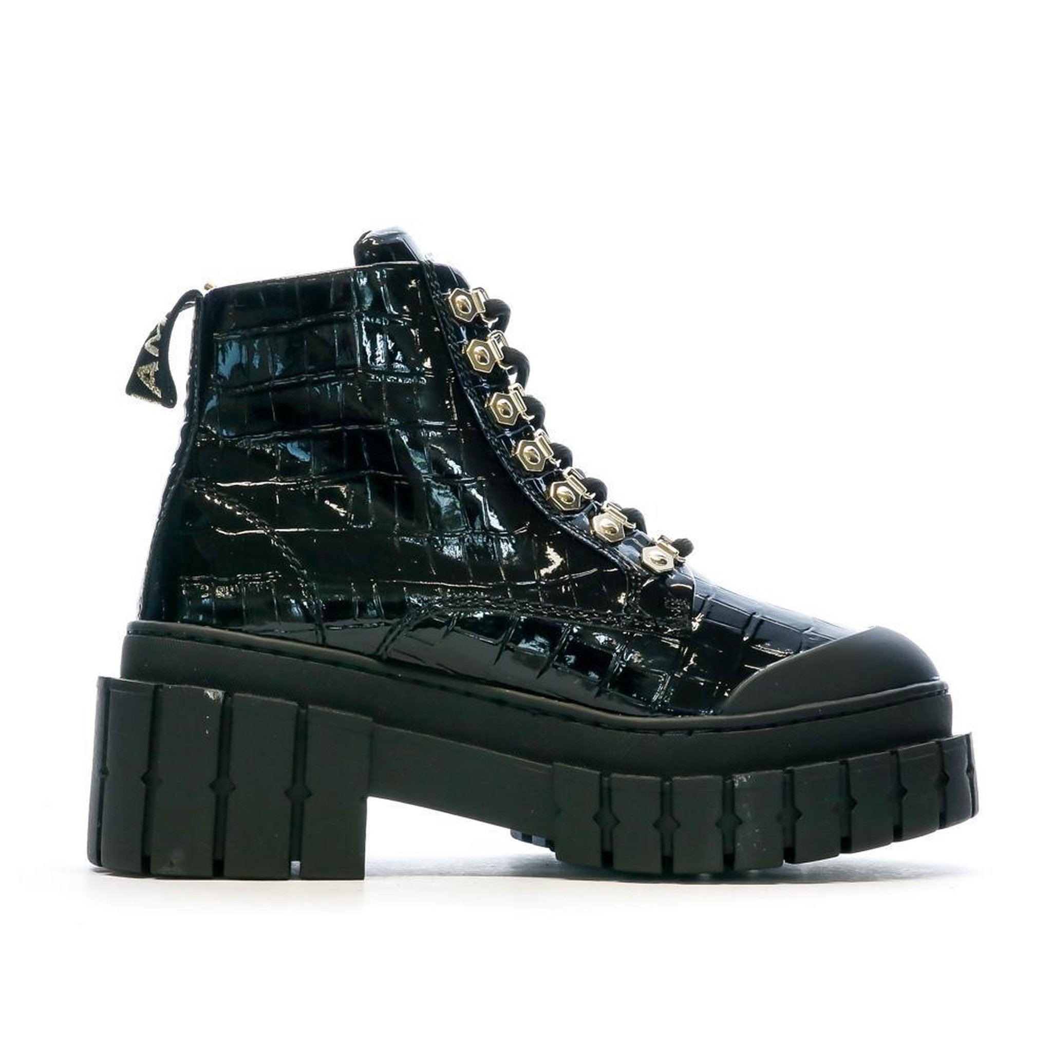 Voir la diapositive 2 : No name Boots noir croco femme no name  kross low