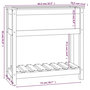 Voir la diapositive 6 : VIDAXL Jardiniere avec etagere Noir 82,5x34,5x81 cm Bois massif de pin