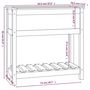 Voir la diapositive 6 : VIDAXL Jardiniere avec etagere Noir 82,5x34,5x81 cm Bois massif de pin