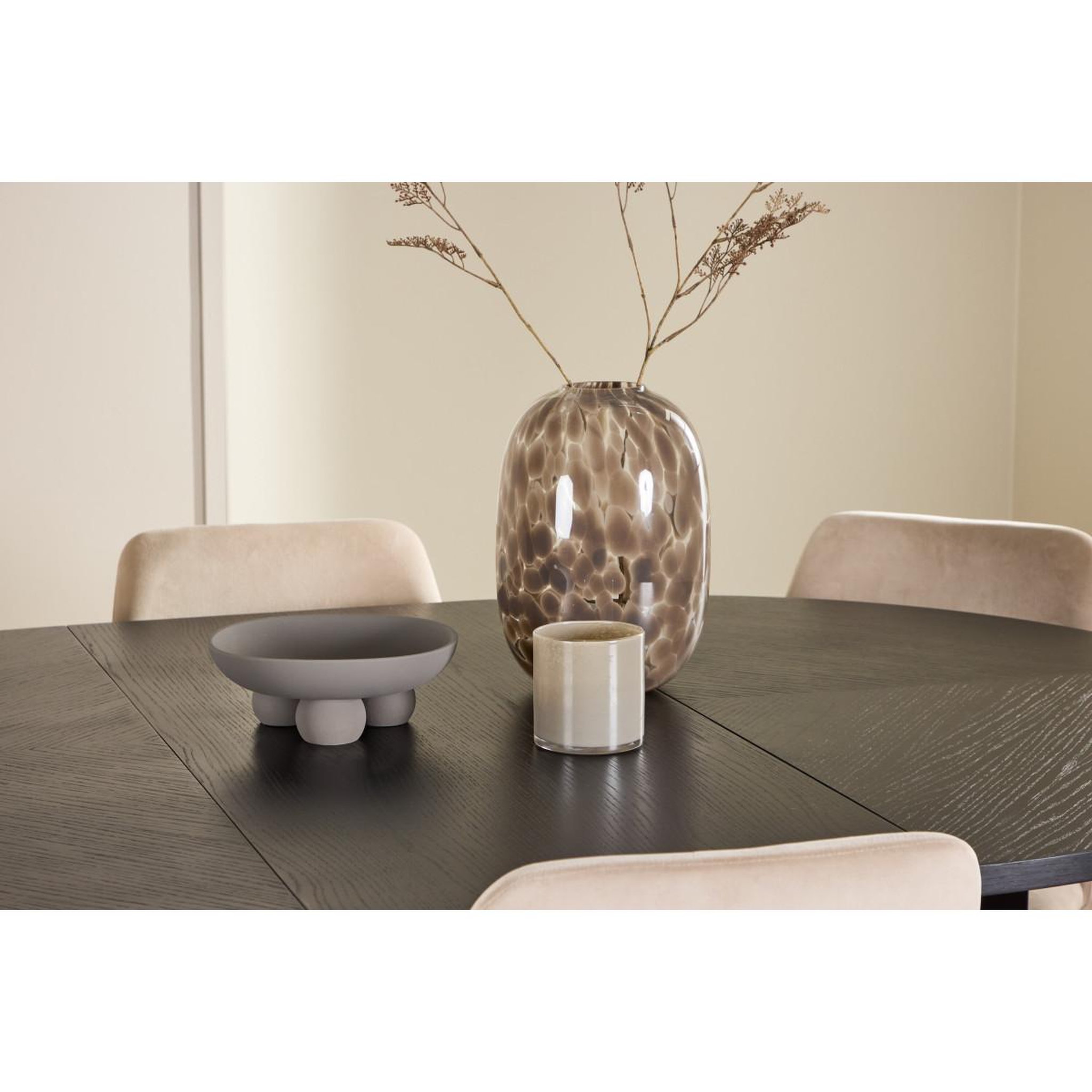 Voir la diapositive 6 : Paris Prix Ensemble table à manger extensible & 6 chaises  strada & night  170cm noir & beige