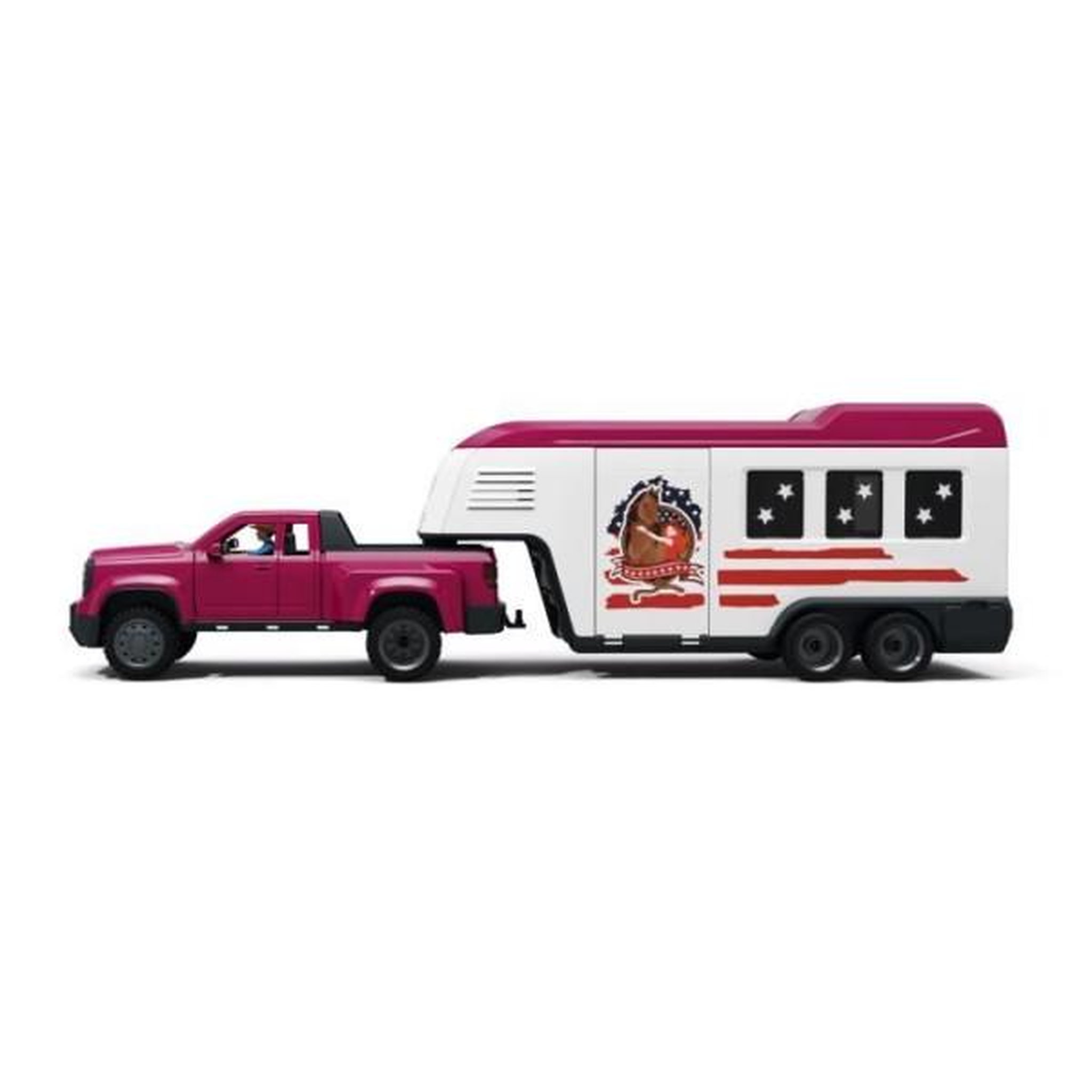 Voir la diapositive 4 : Schleich Coffret Pick-up et sa grande remorque équestre, Schleich 42705 Gamme Horse Club