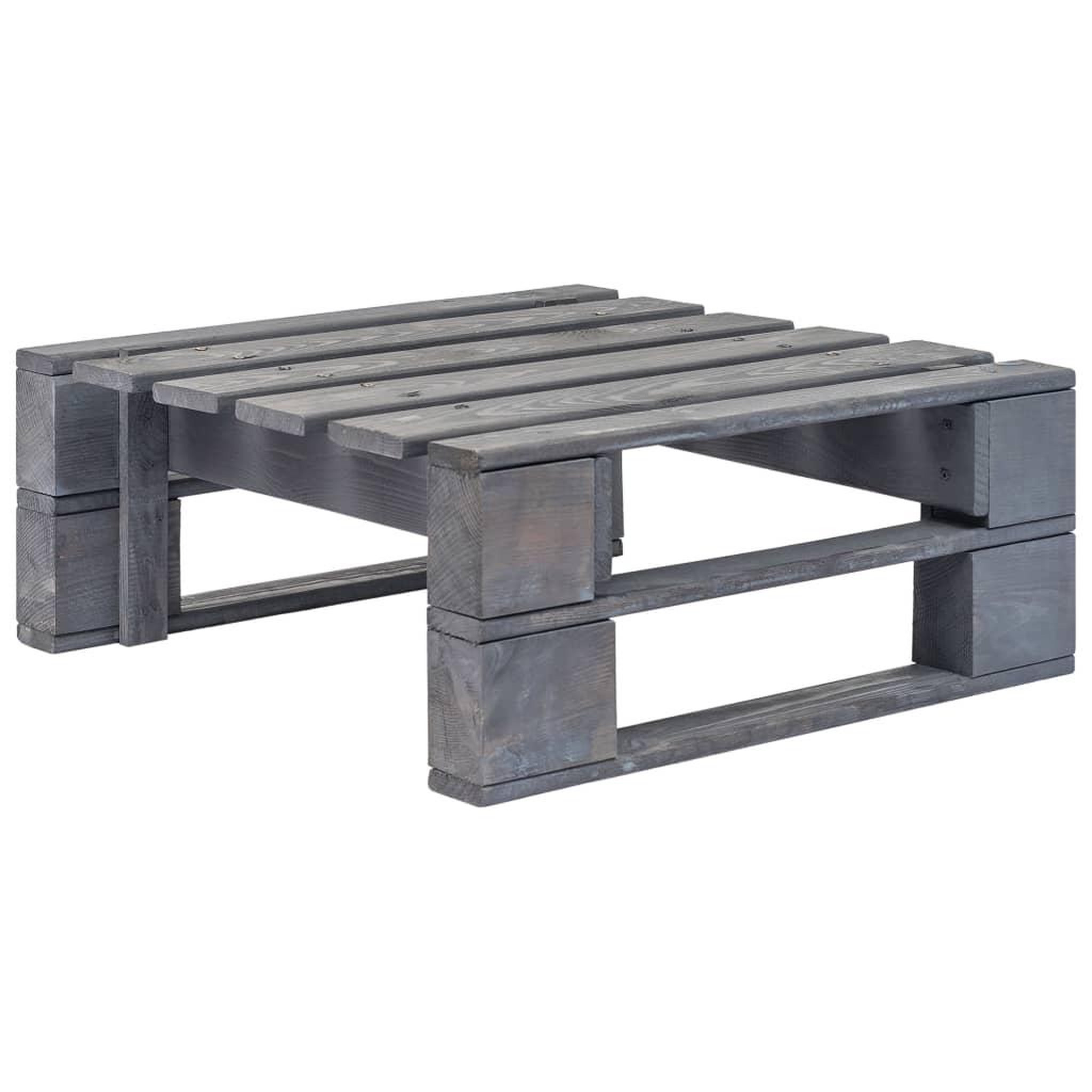 Voir la diapositive 3 : VIDAXL Salon de jardin palette 6pcs avec coussins pin impregne de gris